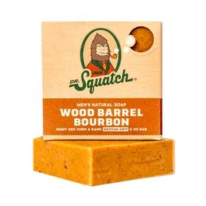 Dr Squatch Luxury Exfoliating Soap. bundle of 2 - scent: wood barrel bourbon NIB